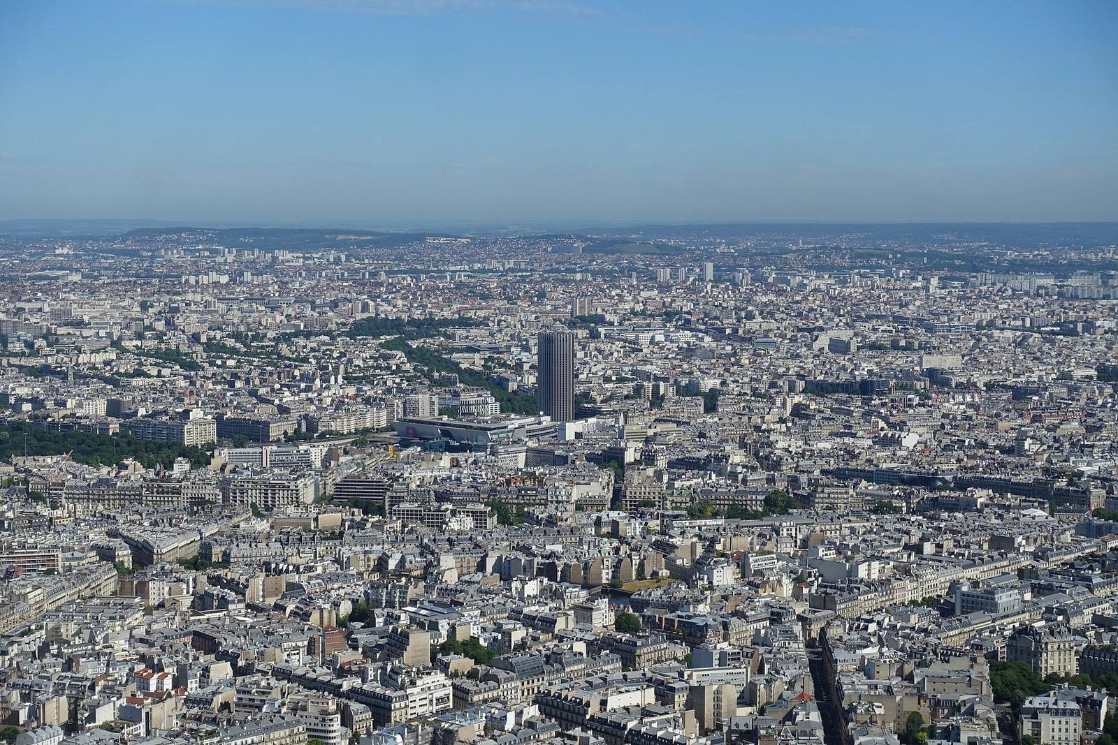 Utsikt over Paris fra toppen av Eiffeltårnet